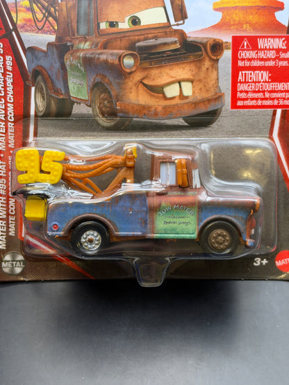DISNEY PIXAR CARS 20th ANNIVERSARY - MATER WITH #95 HAT - DIECAST