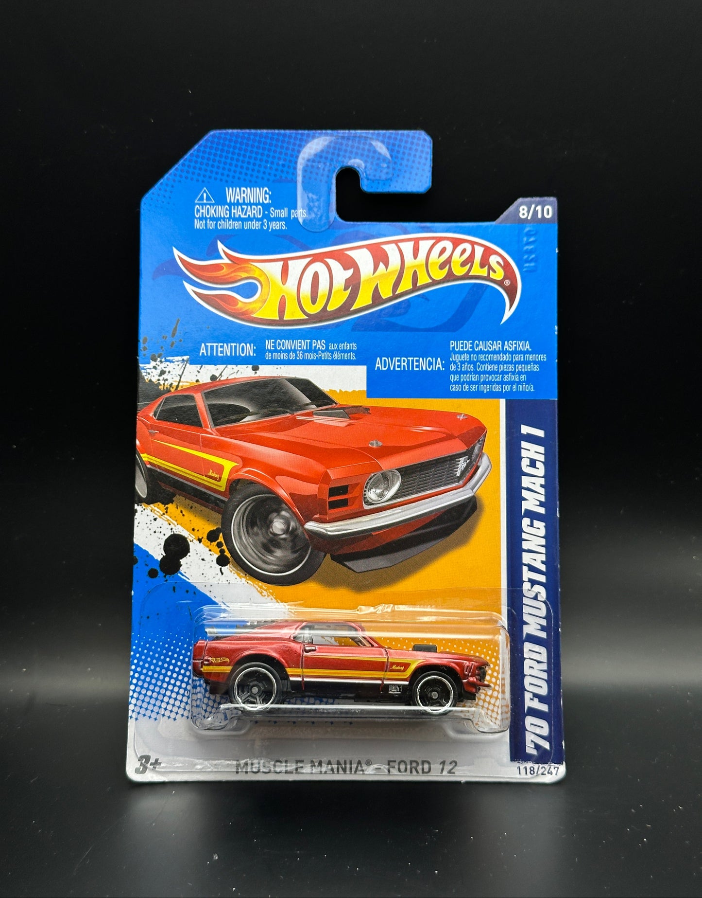 HOT WHEELS - 70 FORD MUSTANG MACH 1 (2012) - HW MUSCLE MANIA 8/10