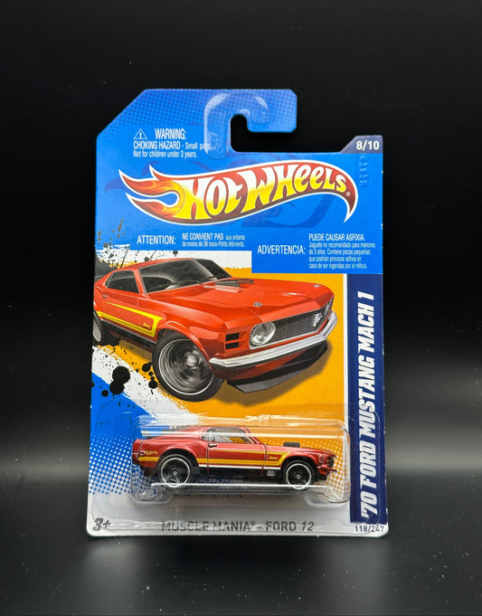 HOT WHEELS - 70 FORD MUSTANG MACH 1 (2012) - HW MUSCLE MANIA 8/10