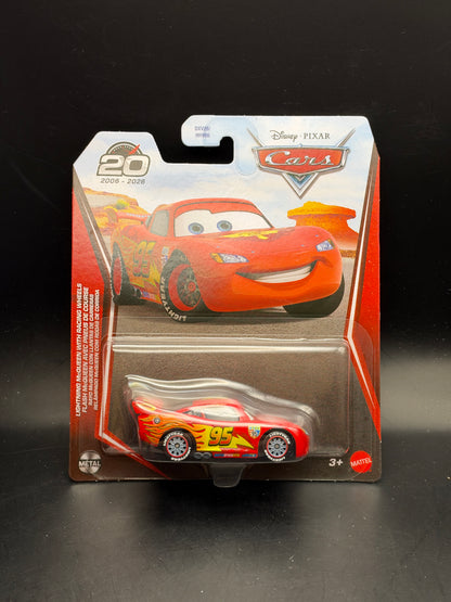 DISNEY PIXAR CARS 20th ANNIVERSARY - LIGHTNING MCQUEEN WITH RACING WHEELS - DIECAST