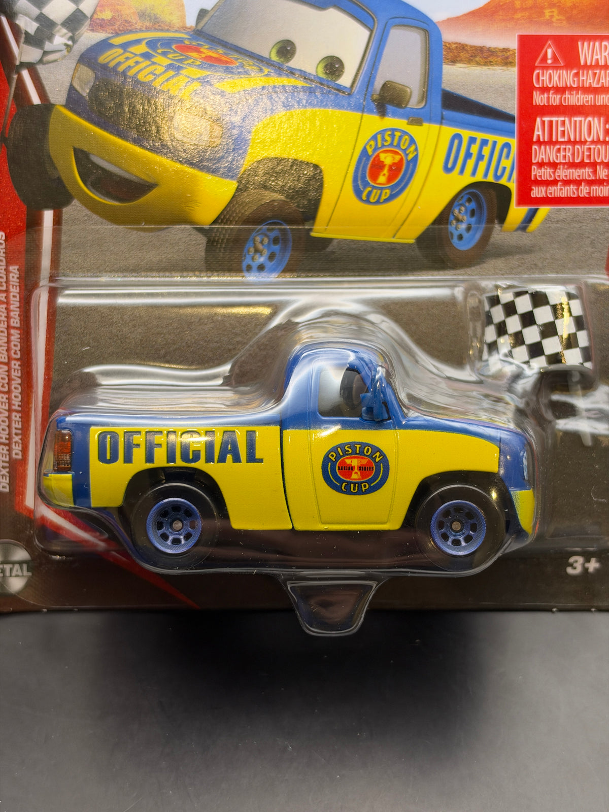 DISNEY PIXAR CARS 20th ANNIVERSARY - DEXTER HOOVER WITH CHECKERED FLAG - DIECAST