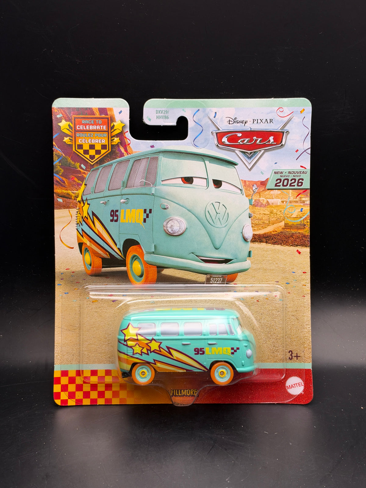 DISNEY PIXAR CARS 20th ANNIVERSARY - FILLMORE - RACE TO CELEBRATE - DIECAST