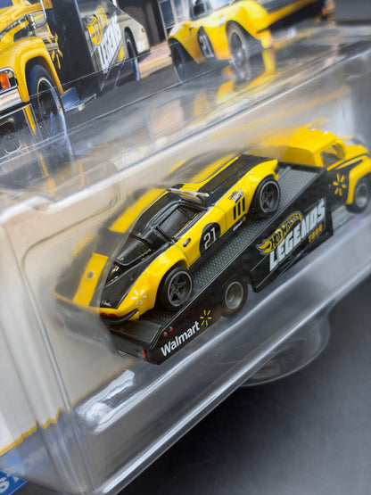 HOT WHEELS - CUSTOM CORVETTE STINGRAY COUPE / CARRY ON (2021) - TEAM TRANSPORT - WALMART EXCLUSIVE