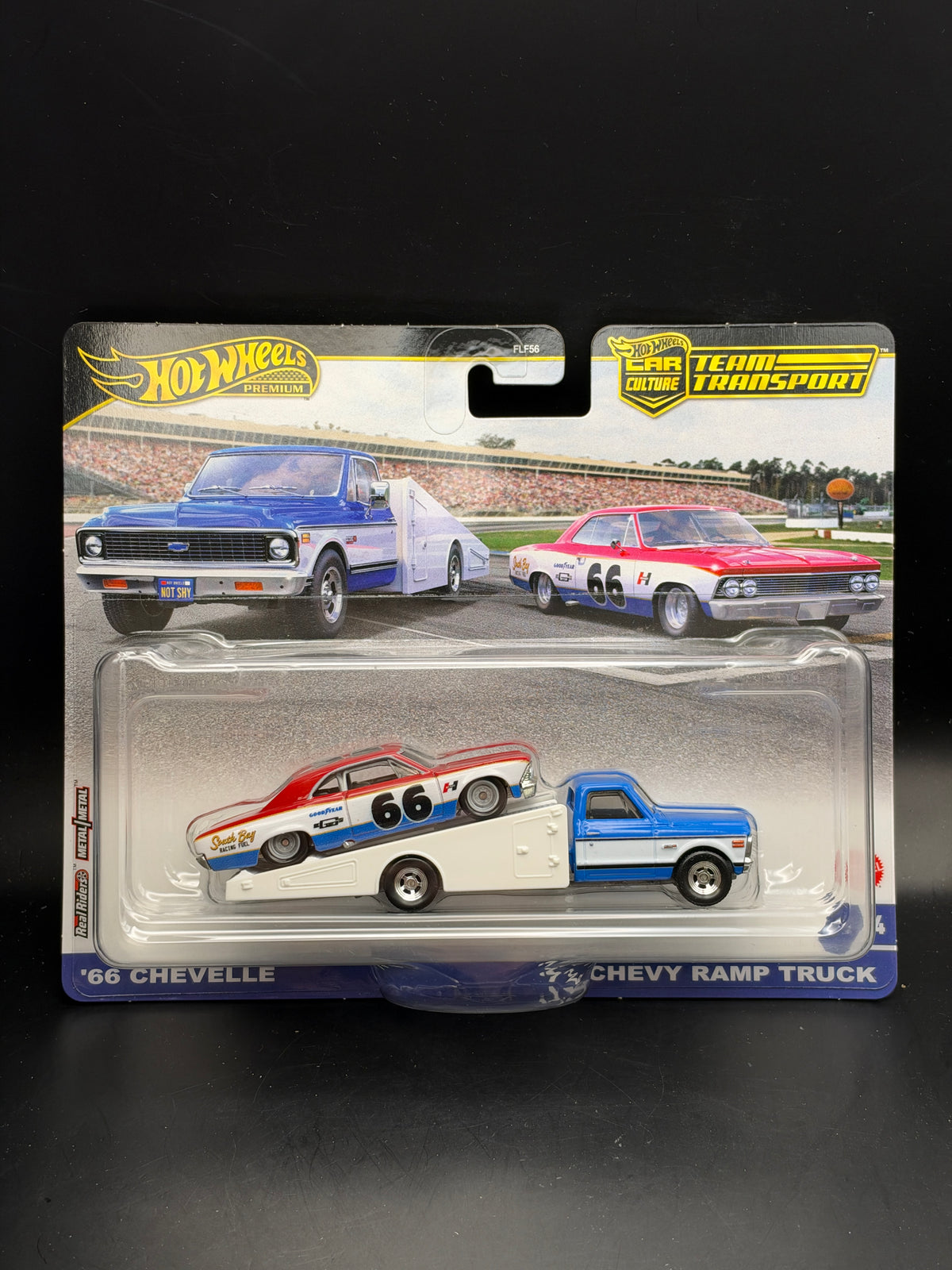 HOT WHEELS - 66 CHEVELLE / 72 CHEVY RAMP TRUCK (2024) - TEAM TRANSPORT #64