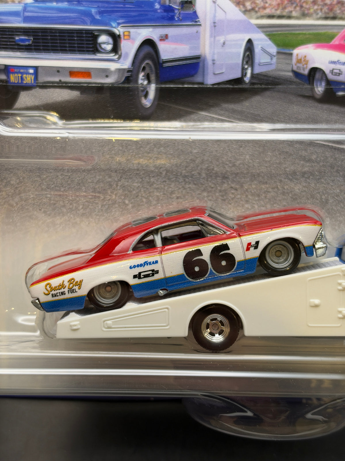 HOT WHEELS - 66 CHEVELLE / 72 CHEVY RAMP TRUCK (2024) - TEAM TRANSPORT #64