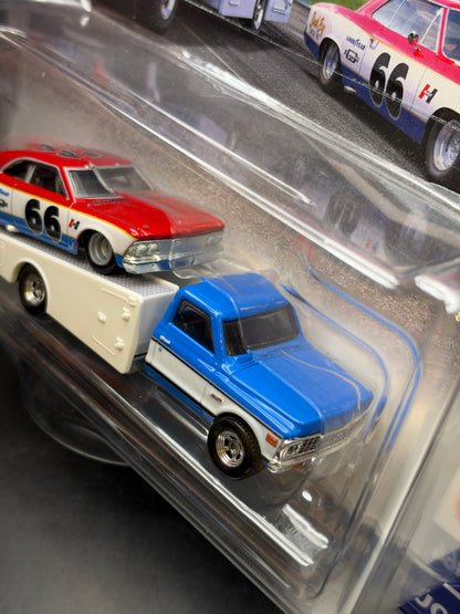 HOT WHEELS - 66 CHEVELLE / 72 CHEVY RAMP TRUCK (2024) - TEAM TRANSPORT #64
