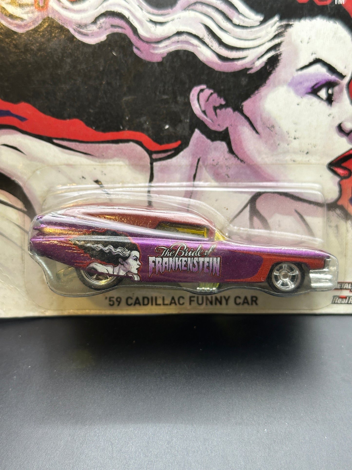 HOT WHEELS - 59 CADILLAC FUNNY CAR (2013) - UNIVERSAL MONSTERS - POP CULTURE