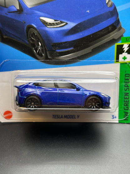 HOT WHEELS - TESLA MODEL Y (2024) - HW GREEN SPEED 3/10