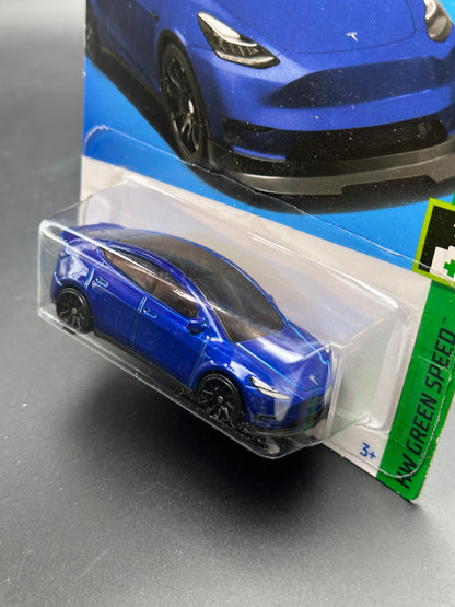 HOT WHEELS - TESLA MODEL Y (2024) - HW GREEN SPEED 3/10
