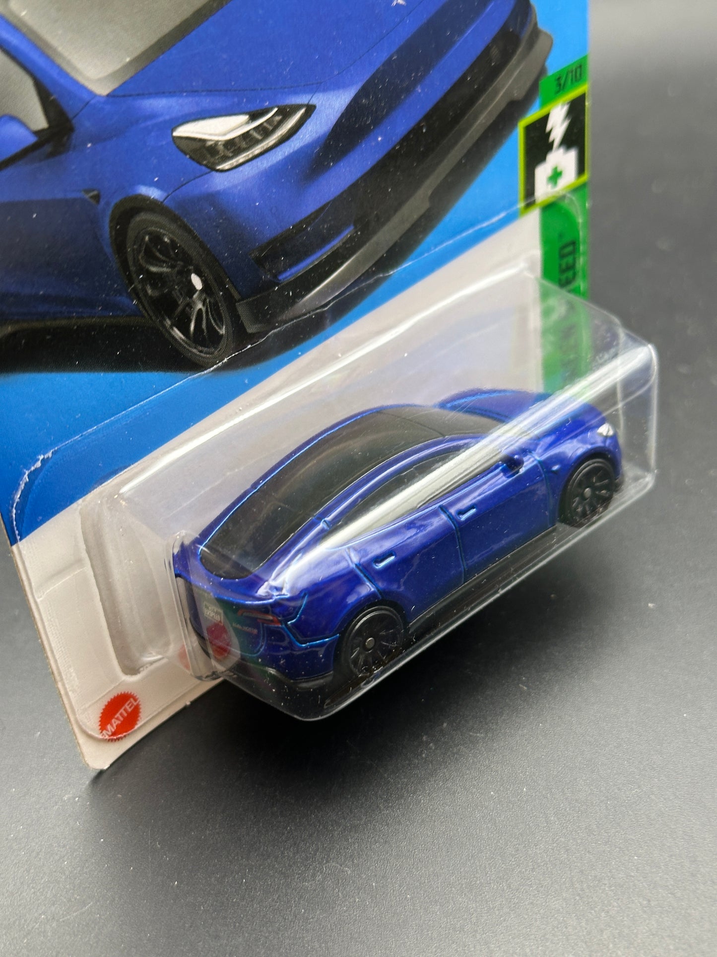 HOT WHEELS - TESLA MODEL Y (2024) - HW GREEN SPEED 3/10