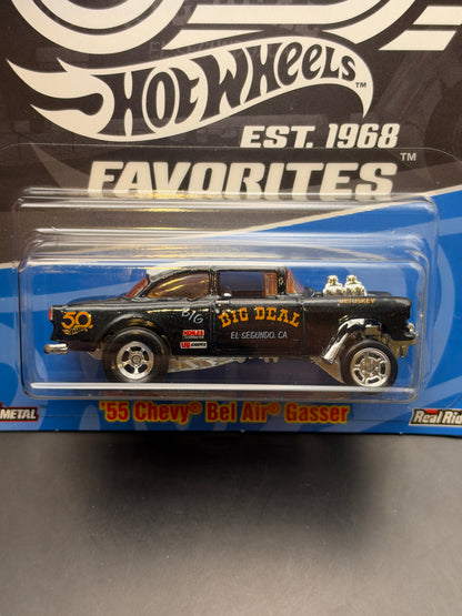 DAMAGED - HOT WHEELS - 55 CHEVY BEL AIR GASSER (2018) - HW 50th ANNIVERSARY FAVORITES 8/10 - CHASE