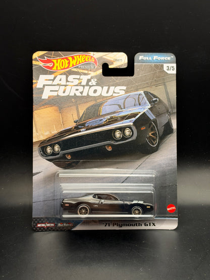 HOT WHEELS - 71 PLYMOUTH GTX (2020) - FULL FORCE - FAST AND FURIOUS 3/5