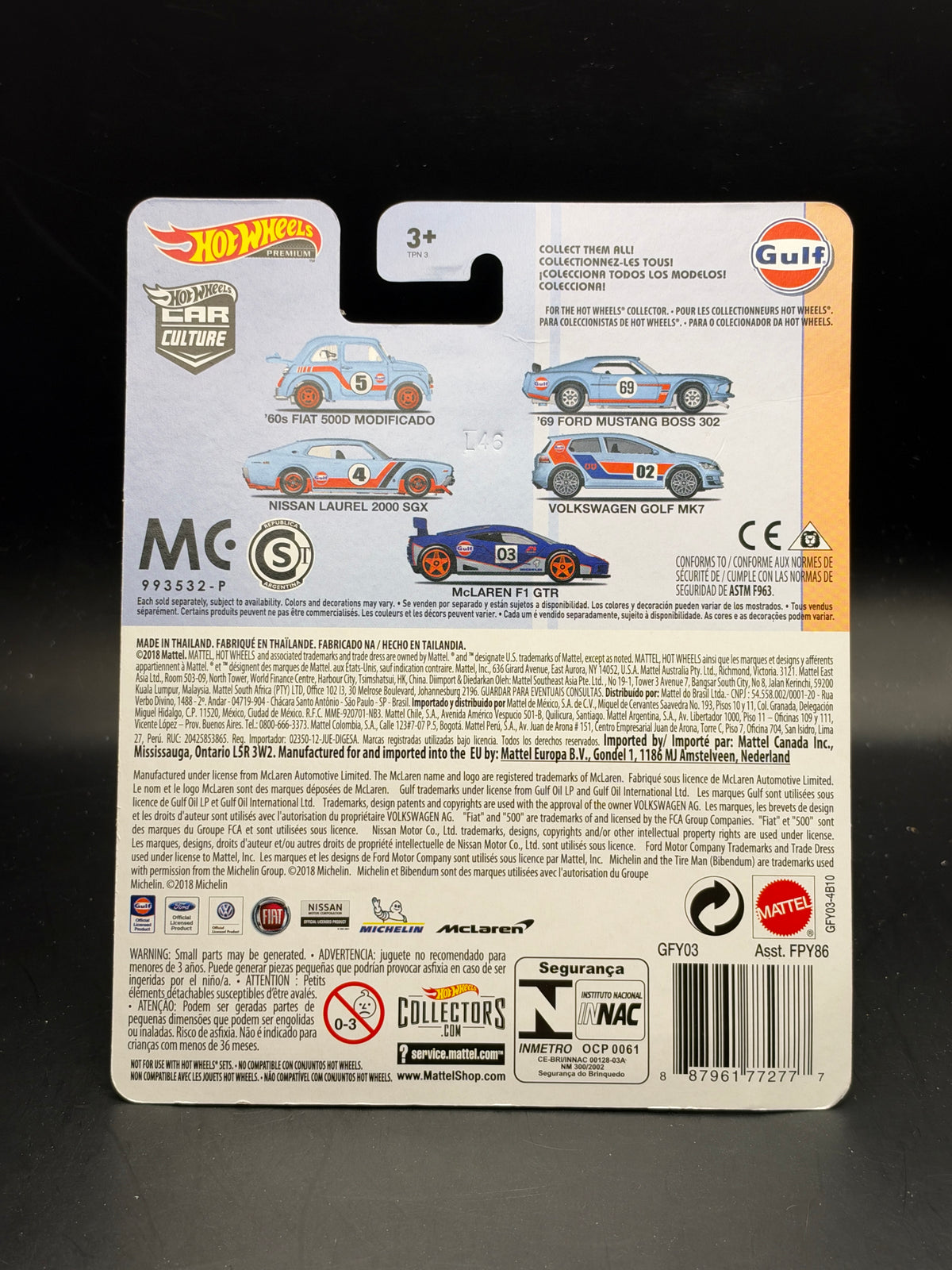 HOT WHEELS - 69 FORD MUSTANG BOSS 302 (2019) - CAR CULTURE - GULF 2/5