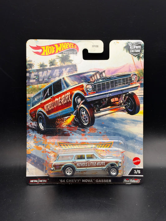 HOT WHEELS - 64 CHEVY NOVA GASSER (2022) - CAR CULTURE: DRAGSTRIP DEMONS 3/5