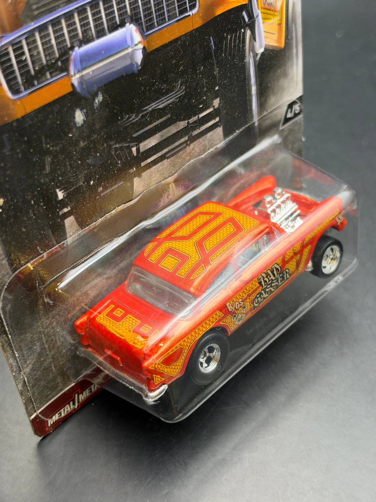 HOT WHEELS - 55 CHEVY BEL AIR GASSER (2017) - CAR CULTURE - HW REDLINERS 4/5