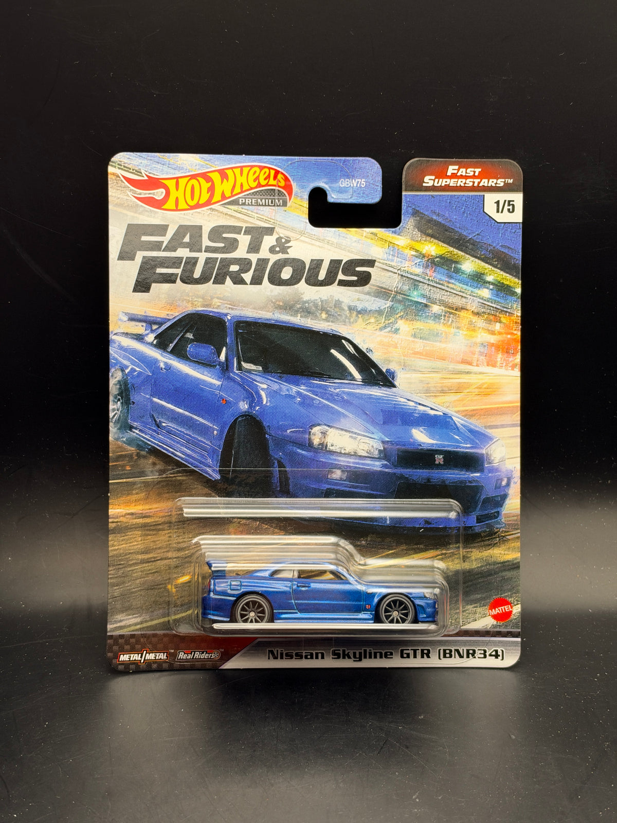 HOT WHEELS - NISSAN SKYLINE GTR (BNR34) (2021) - FAST SUPERSTARS - FAST AND FURIOUS 1/5