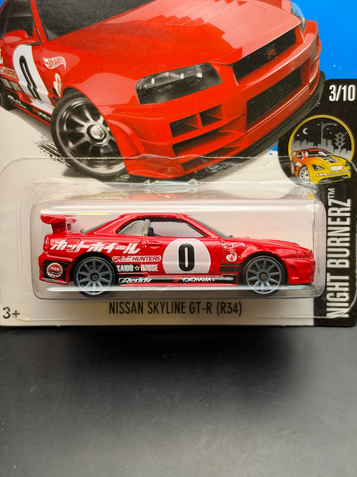 HOT WHEELS - NISSAN SKYLINE GTR BNR34 (2016) - HW NIGHT BURNERZ 3/10