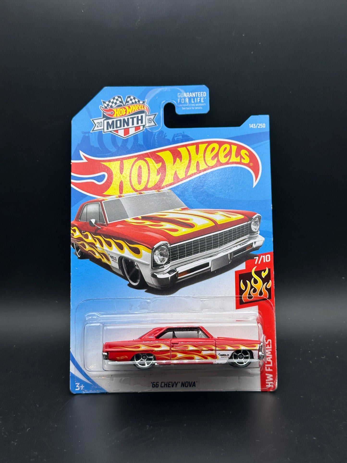 HOT WHEELS - 66 CHEVY NOVA (2019) - HW FLAMES 7/10