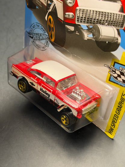 HOT WHEELS - 55 CHEVY BEL AIR GASSER (2019) - HW SPEED GRAPHICS 1/10
