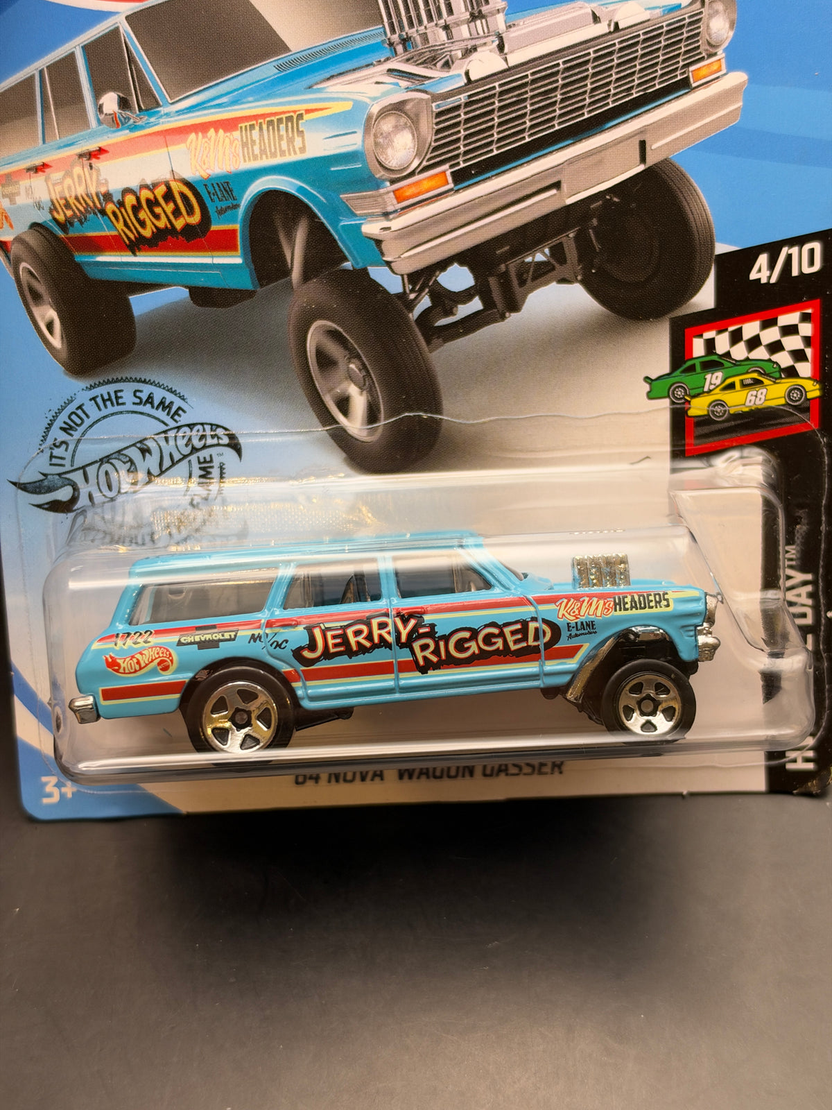 HOT WHEELS - 64 NOVA WAGON GASSER (2019) - HW RACE DAY 4/10