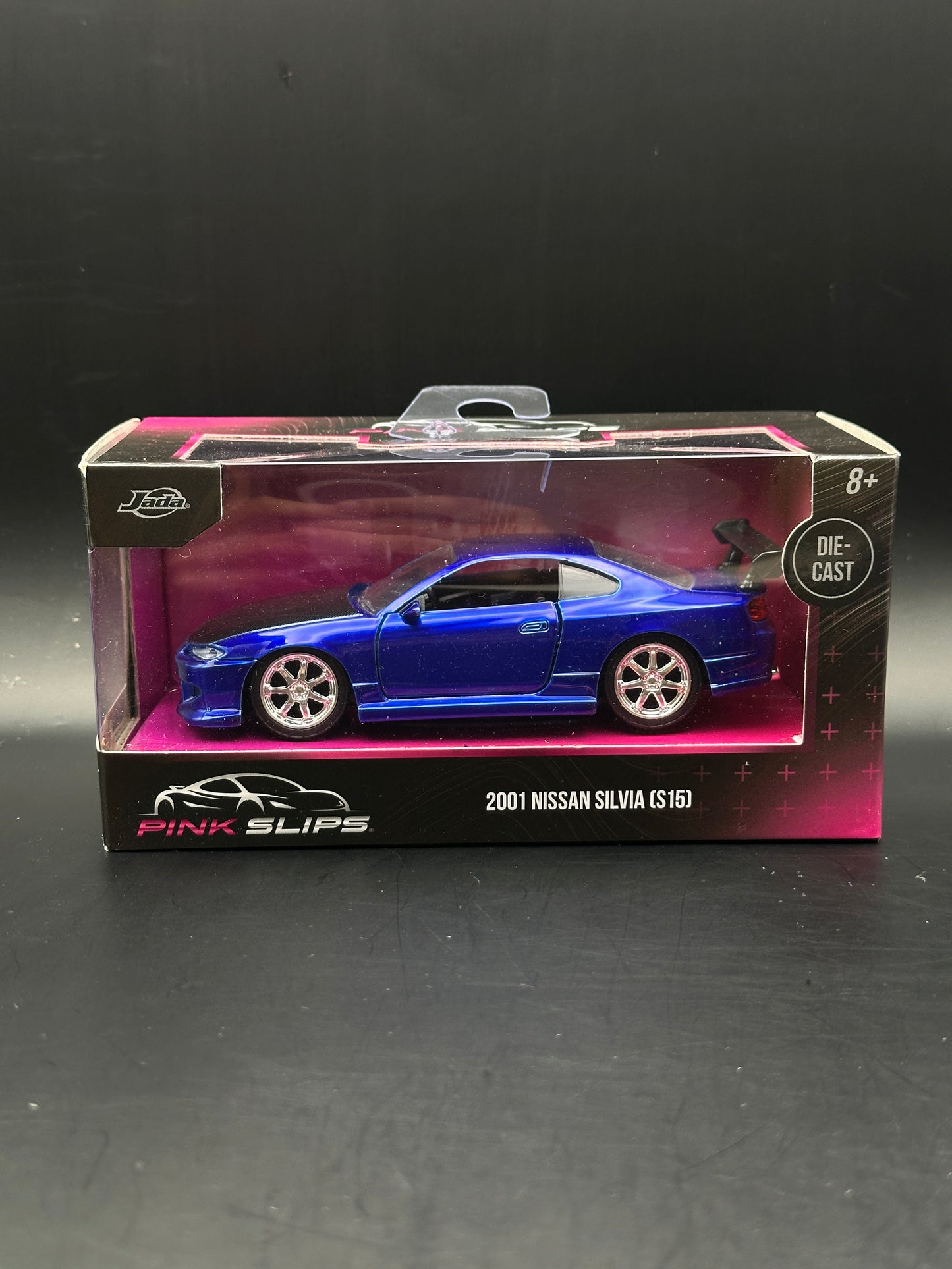 JADA DIECAST CARS - 2001 NISSAN SILVIA S15 - PINK SLIPS 1/32 SCALE