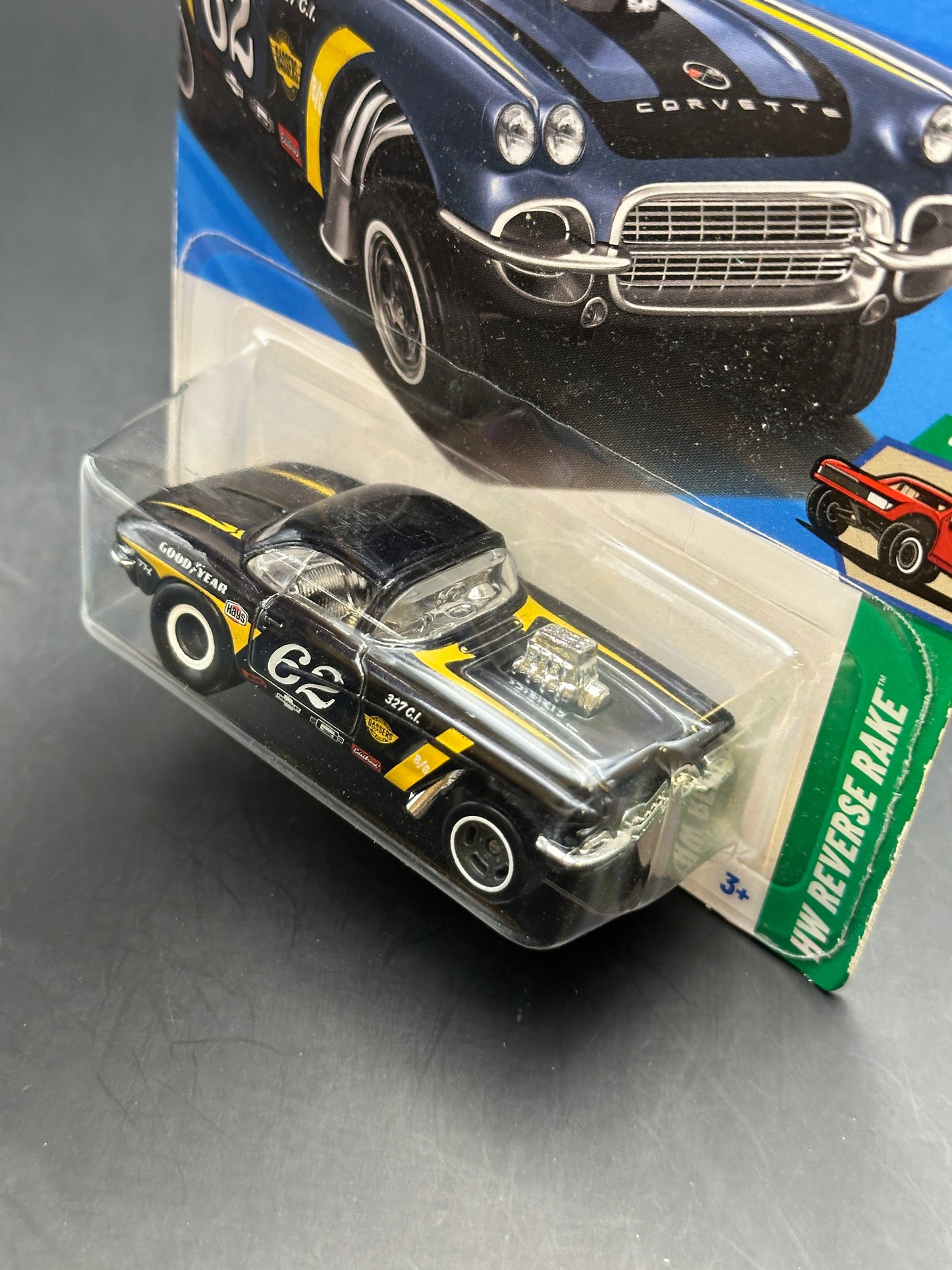 HOT WHEELS - 62 CORVETTE GASSER (2025) - HW REVERSE RAKE 4/5 - SUPER TREASURE HUNT