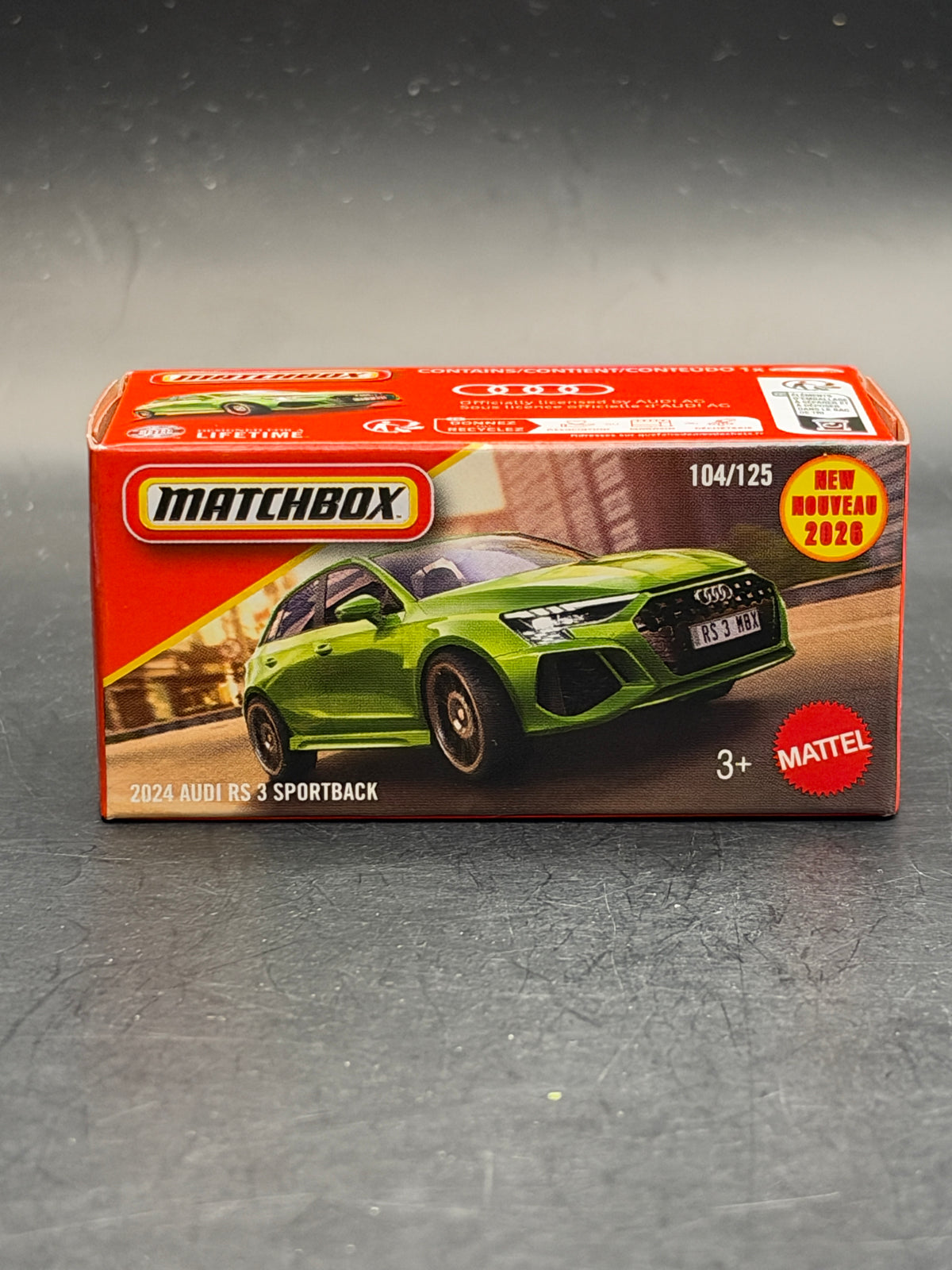 MATCHBOX - 2024 AUDI RS 3 SPORTBACK - MATCHBOX DIECAST 104/125