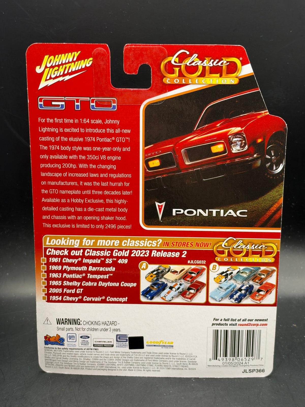 JOHNNY LIGHTNING - 1974 PONTIAC GTO - PONTIAC - CLASSIC GOLD COLLECTION