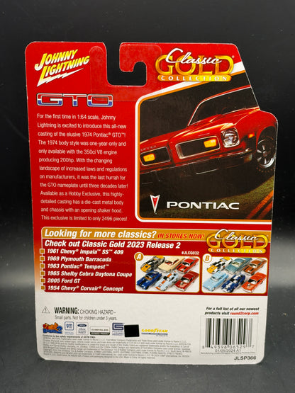 JOHNNY LIGHTNING - 1974 PONTIAC GTO - PONTIAC - CLASSIC GOLD COLLECTION