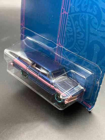 HOT WHEELS - 64 CHEVY NOVA WAGON (2022) - ANNIVERSARY BLUE AND PINK SERIES 5/5