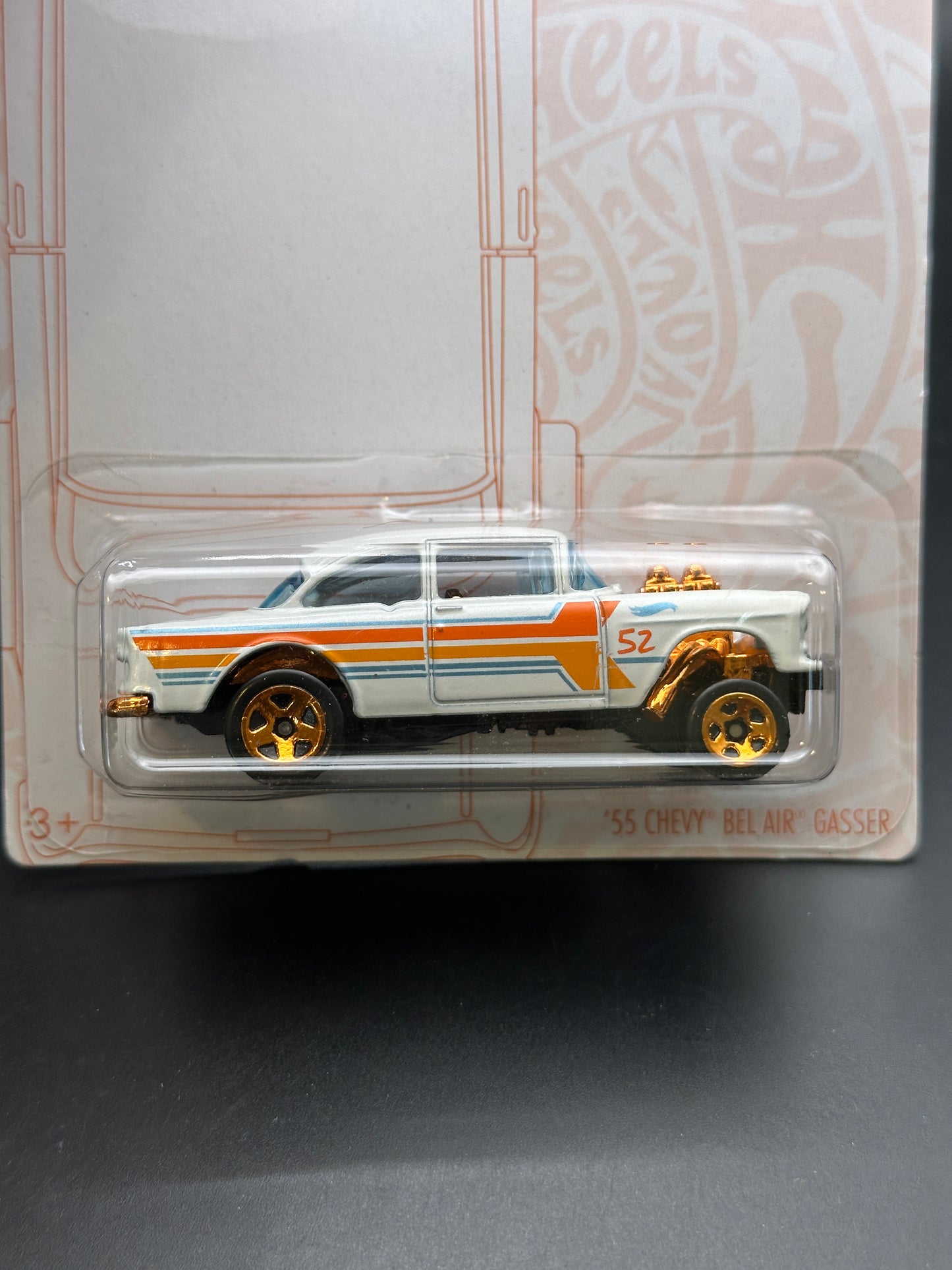 HOT WHEELS - 55 CHEVY BEL AIR GASSER (2020) - ANNIVERSARY PEARL AND CHROME SERIES 4/6