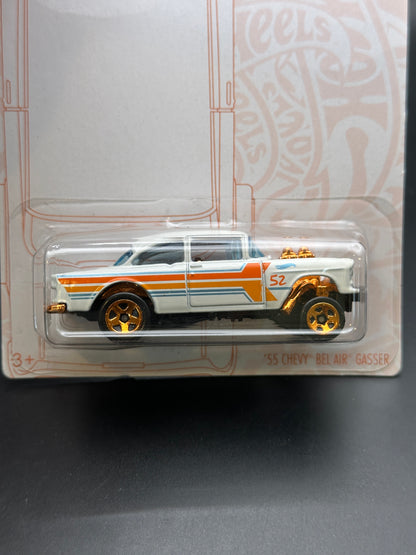 HOT WHEELS - 55 CHEVY BEL AIR GASSER (2020) - ANNIVERSARY PEARL AND CHROME SERIES 4/6