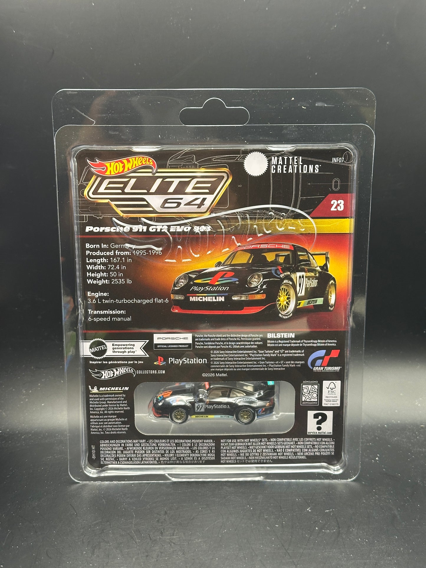 HOT WHEELS - PORSCHE 911 GT2 EVO 993 (2026) - PLAYSTATION - ELITE 64