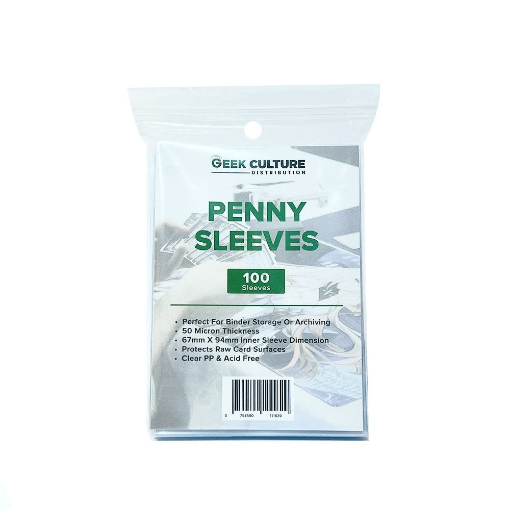 GEEK CULTURE - PENNY SLEEVES - 100 SLEEVES
