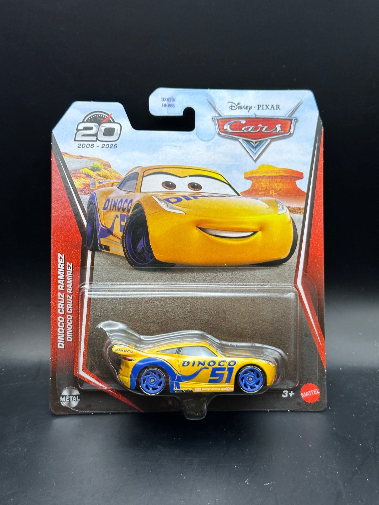 DISNEY PIXAR CARS 20th ANNIVERSARY - DINOCO CRUZ RAMIREZ - DIECAST