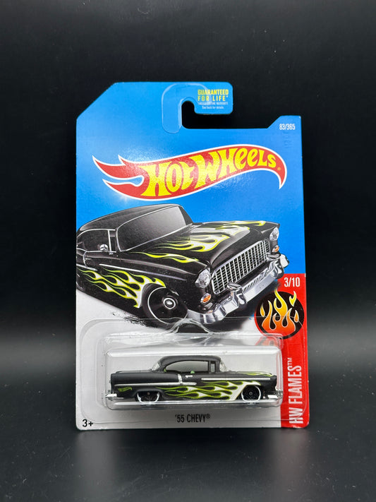 HOT WHEELS - 55 CHEVY (2017) - HW FLAMES 3/10