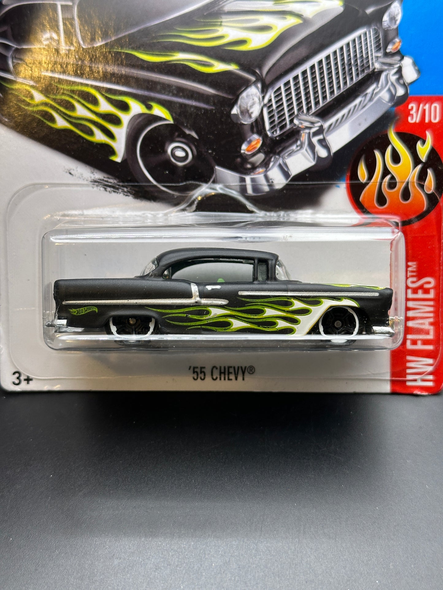 HOT WHEELS - 55 CHEVY (2017) - HW FLAMES 3/10