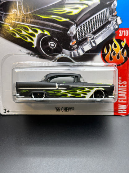 HOT WHEELS - 55 CHEVY (2017) - HW FLAMES 3/10
