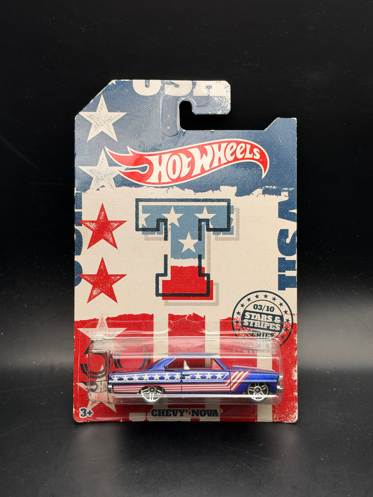 HOT WHEELS - CHEVY NOVA (2018) - 50th ANNIVERSARY STARS AND STRIPES SERIES 3/10