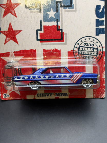 HOT WHEELS - CHEVY NOVA (2018) - 50th ANNIVERSARY STARS AND STRIPES SERIES 3/10
