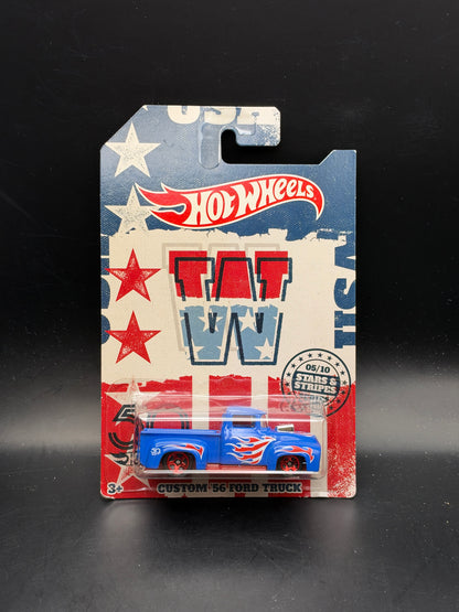 HOT WHEELS - CUSTOM 56 FORD TRUCK (2018) - 50th ANNIVERSARY STARS AND STRIPES SERIES 5/10