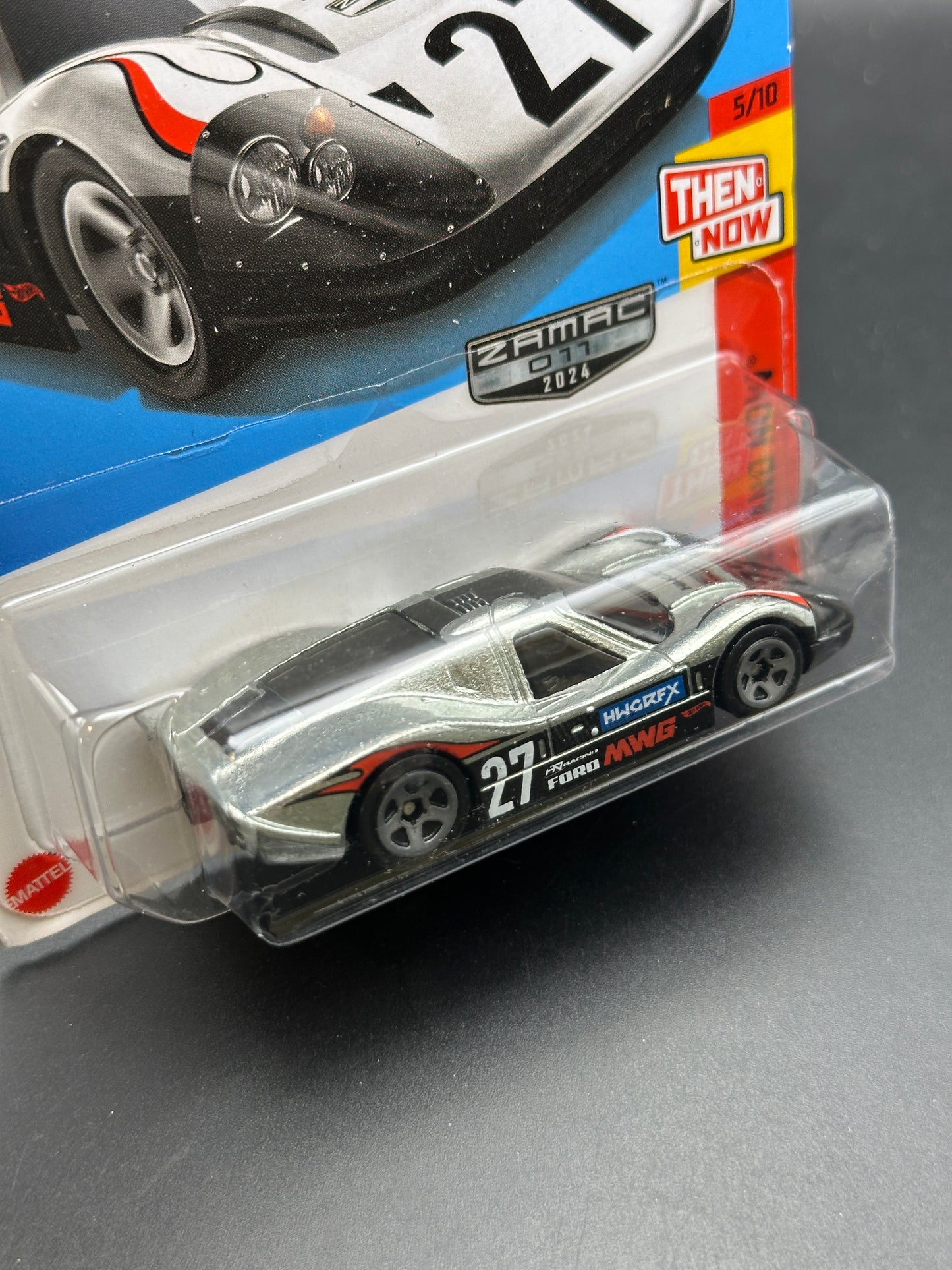 HOT WHEELS - 67 FORD GT40 MK.IV (2024) - ZAMAC - HW THEN AND NOW 5/10