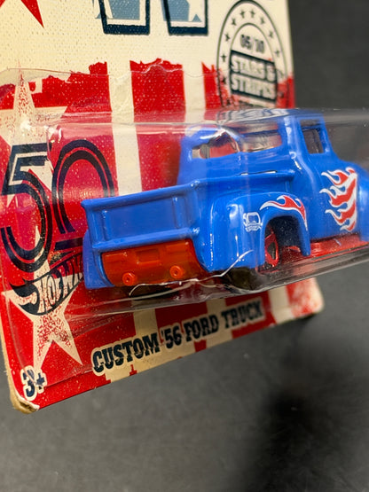 HOT WHEELS - CUSTOM 56 FORD TRUCK (2018) - 50th ANNIVERSARY STARS AND STRIPES SERIES 5/10