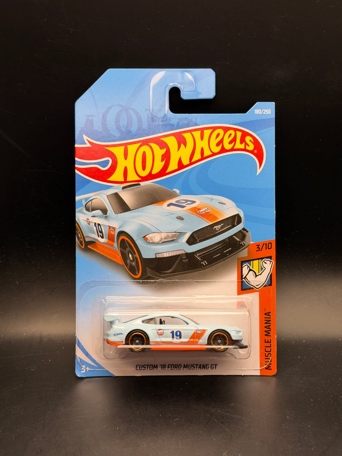 HOT WHEELS - CUSTOM 18 FORD MUSTANG GT (2019) - HW MUSCLE MANIA 3/10