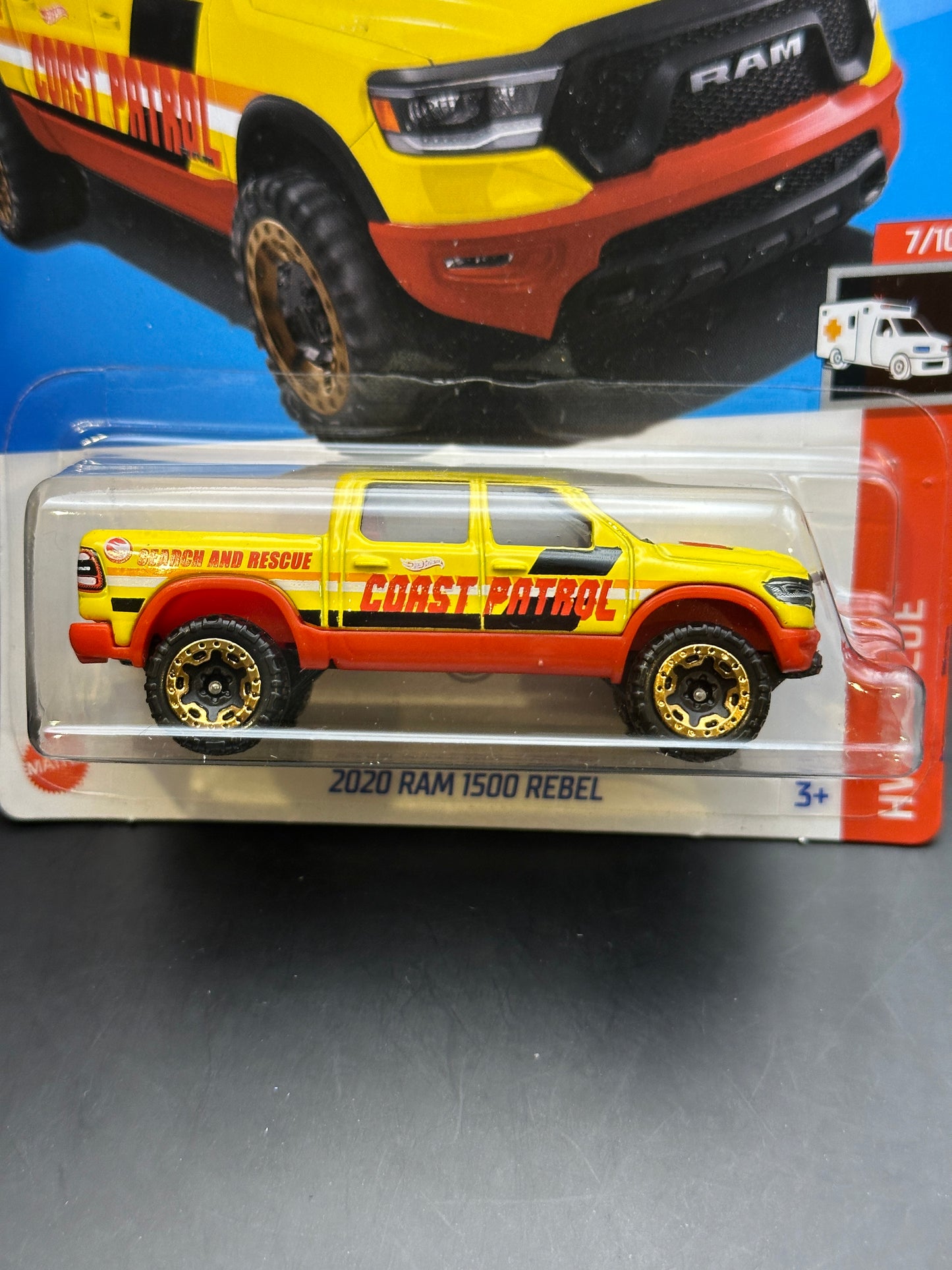 HOT WHEELS - 2020 RAM 1500 REBEL - TREASURE HUNT (2023) - HW RESCUE 7/10