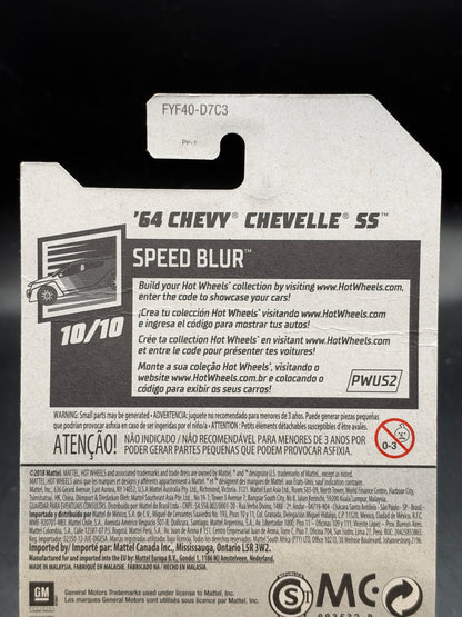 HOT WHEELS - 64 CHEVELLE SS (2019) - HW SPEED BLUR 10/10