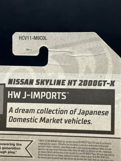 HOT WHEELS - NISSAN SKYLINE HT 2000GT-X (2022) - HW J IMPORTS 9/10