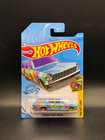 HOT WHEELS - 64 CHEVY NOVA WAGON (2019) - HW ART CARS 10/10