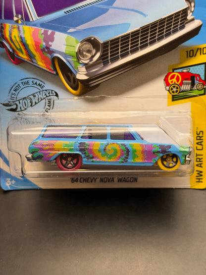 HOT WHEELS - 64 CHEVY NOVA WAGON (2019) - HW ART CARS 10/10