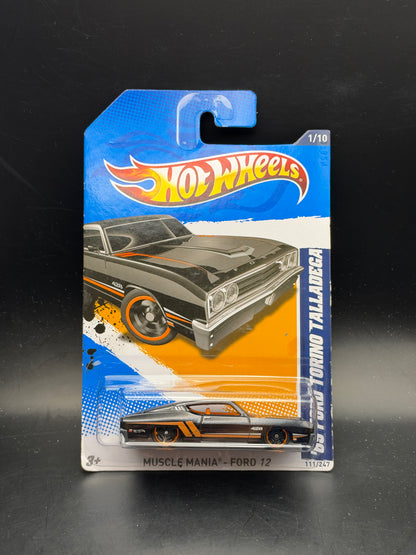 HOT WHEELS - 69 FORD TORINO TALLADEGA (2012) - HW MUSCLE MANIA 1/10